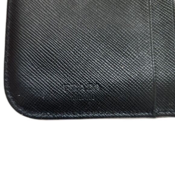 Prada Portafoglio Tessuto Zip Nylon Leather Wallet With COA and Box - Picture 8 of 16